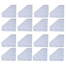 Load image into Gallery viewer, 10pcs/lot 3D Printer Aluminum L Shaped 5 Hole 60x60x4mm Joining Plate for 2020 v-slot/L-slot Aluminum Extrusion
