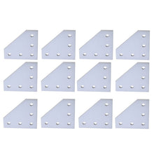 Load image into Gallery viewer, 10pcs/lot 3D Printer Aluminum L Shaped 5 Hole 60x60x4mm Joining Plate for 2020 v-slot/L-slot Aluminum Extrusion
