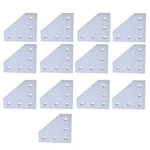 Load image into Gallery viewer, 10pcs/lot 3D Printer Aluminum L Shaped 5 Hole 60x60x4mm Joining Plate for 2020 v-slot/L-slot Aluminum Extrusion
