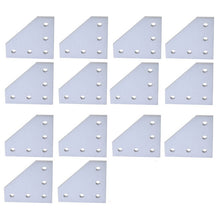 Load image into Gallery viewer, 10pcs/lot 3D Printer Aluminum L Shaped 5 Hole 60x60x4mm Joining Plate for 2020 v-slot/L-slot Aluminum Extrusion
